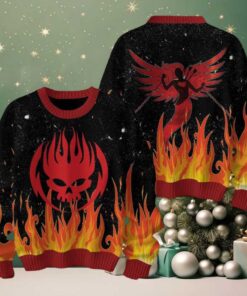 The Offspring Logo Angle On Fire Ugly Christmas Sweater Gift For Fans 2025