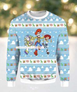 Toy Story Light Blue Ugly Christmas 3D Sweater