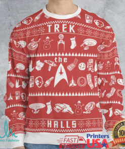 Trek The Halls Star Trek Ugly Christmas Sweatshirt
