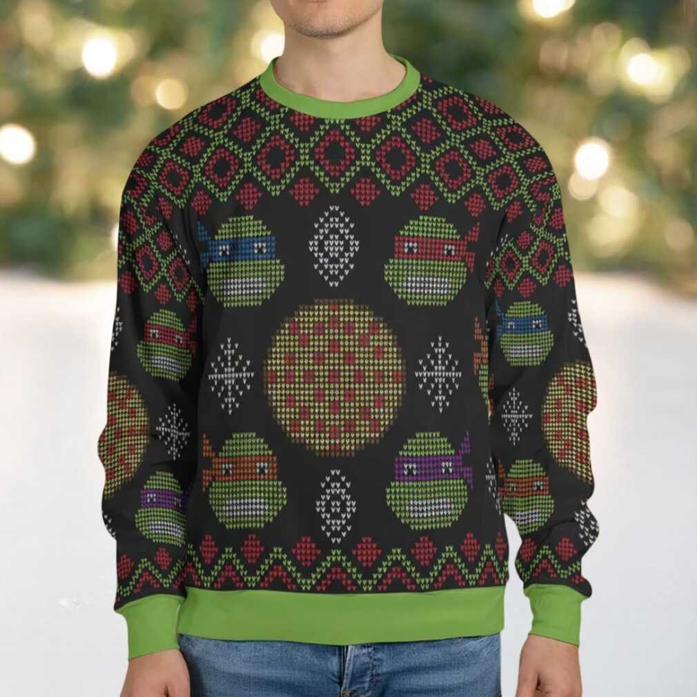 Turtle Power TMNT Ugly Christmas Sweatshirt Turtle Power TMNT Ugly Christmas Sweatshirt