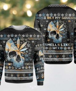 Ugly Sweater Skull Weed Ugly Christmas Sweater