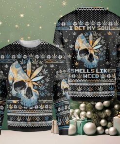 Ugly Sweater Skull Weed Ugly Christmas Sweater