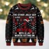 Bigfoot Ugly Christmas Sweater Sasquatch Under The Moon Cryptid