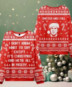 We’re All in Misery Ugly Christmas Knit Sweatshirt