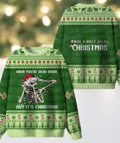When You’re Dead Inside But It’s Christmas Ugly Christmas Knit Sweatshirt