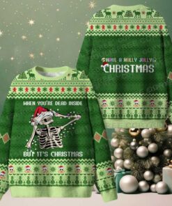When You’re Dead Inside But It’s Christmas Ugly Christmas Knit Sweatshirt