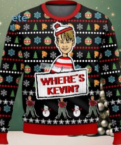 Where Is Kevin Home Alone Ugly Christmas Sweater Cheap Red Black