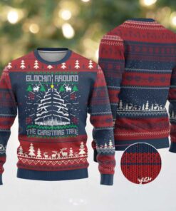 Xmas Gun Lover Ugly Christmas Sweater Glocking Around The Christmas Tree Xmas Gun Lover Ugly Christmas Sweater Glocking Around The Christmas Tree