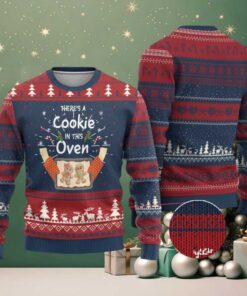 Xmas Pregnancy Ugly Christmas Sweater Gingerbread Baby Cookie In This Oven