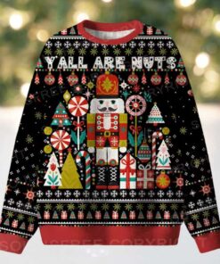 Y’all Are Nuts Ugly Christmas Knit Sweatshirt