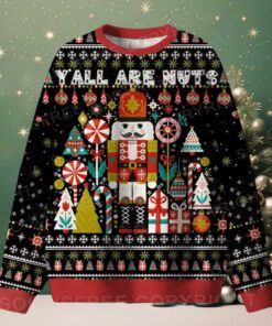 Y’all Are Nuts Ugly Christmas Knit Sweatshirt