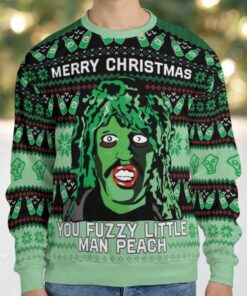 You Fuzzy Little Man Peach Ugly Christmas Sweatshirt