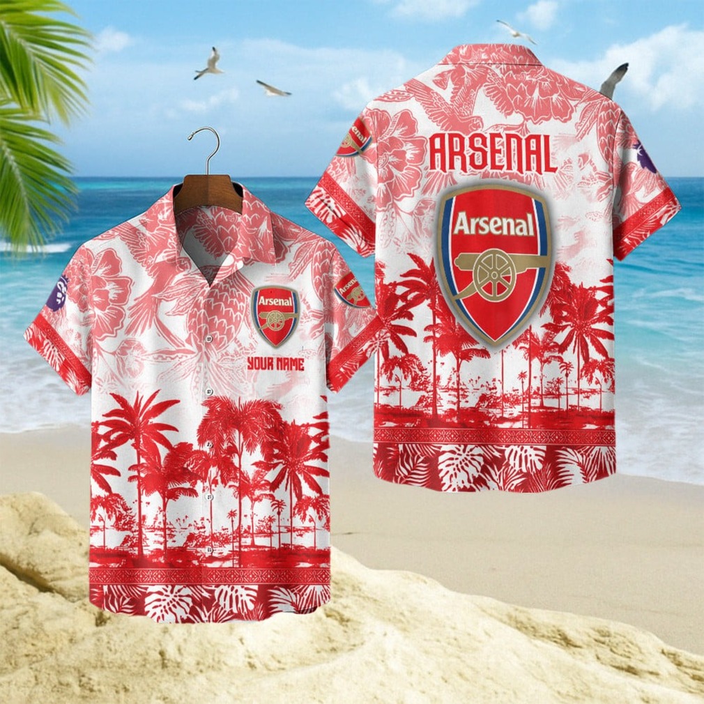 AFC Bournemouth Personalized Red & White Hawaiian Shirt AFC Bournemouth Personalized Red & White Hawaiian Shirt
