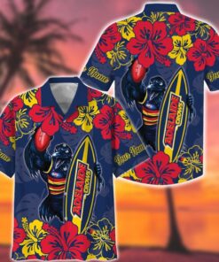 AFL Adelaide Crows Custom Name Hawaiian Shirt