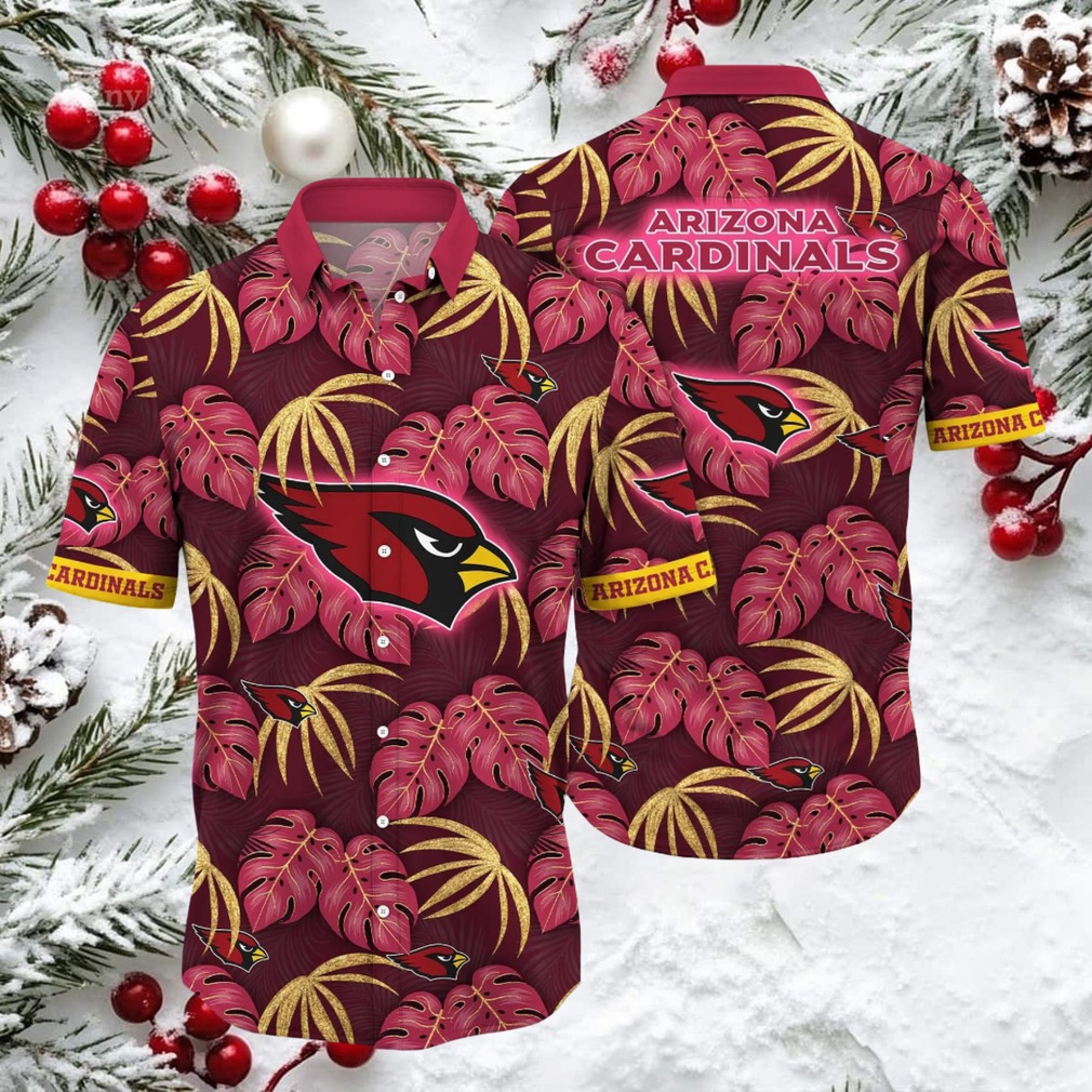 Arizona Cardinals NFL Mens Hawaiian Button Up Shirt Arizona Cardinals NFL Mens Hawaiian Button Up Shirt
