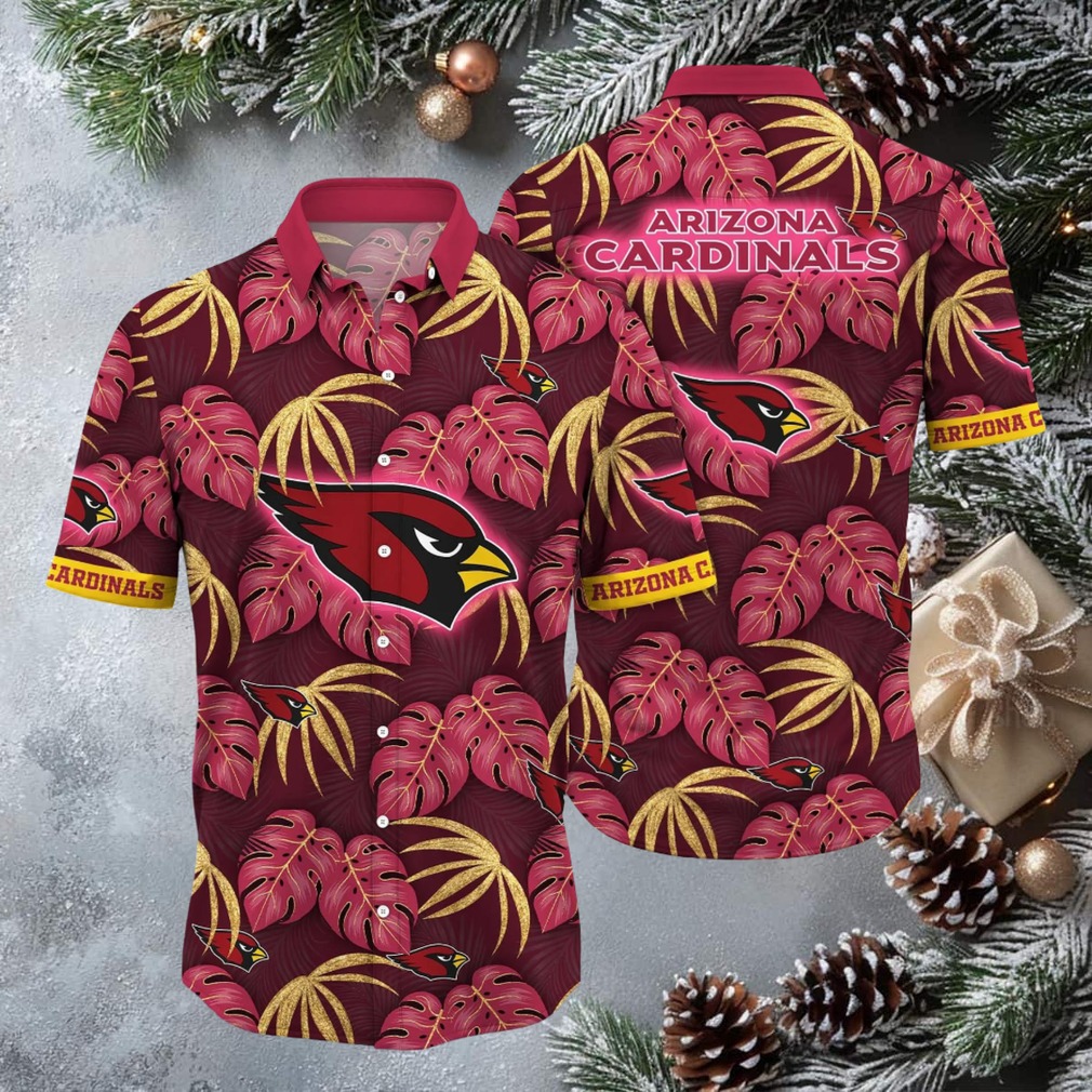 Arizona Cardinals NFL Mens Hawaiian Button Up Shirt Arizona Cardinals NFL Mens Hawaiian Button Up Shirt