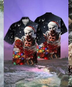 Art the Clown Slashing Through the Snow Hawaiian Shirt