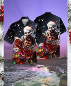 Art the Clown Slashing Through the Snow Hawaiian Shirt