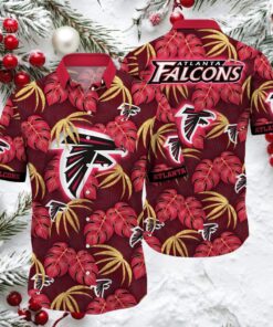 Atlanta Falcons Exclusive Design Short Sleeve Button Up Hawaiian Tropical Shirt Atlanta Falcons Exclusive Design Short Sleeve Button Up Hawaiian Tropical Shirt