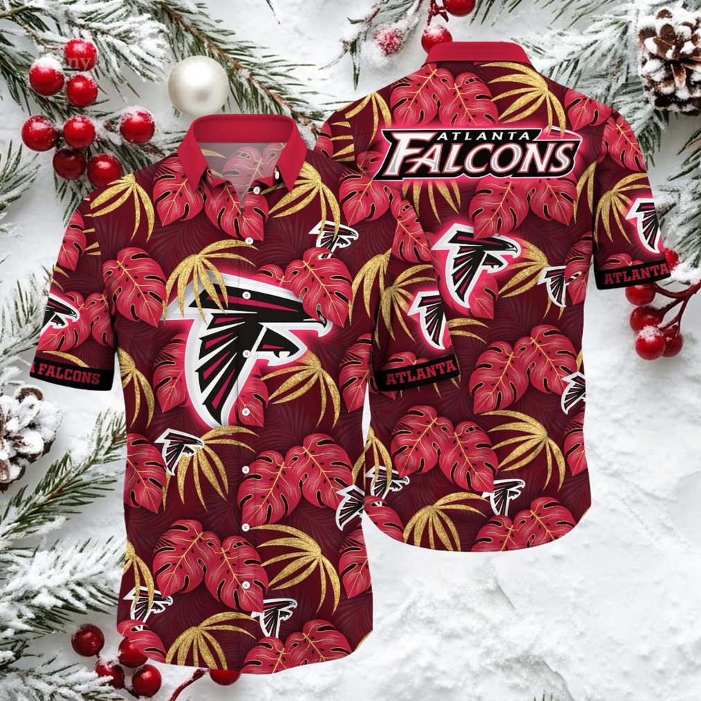 Atlanta Falcons Exclusive Design Short Sleeve Button Up Hawaiian Tropical Shirt Atlanta Falcons Exclusive Design Short Sleeve Button Up Hawaiian Tropical Shirt