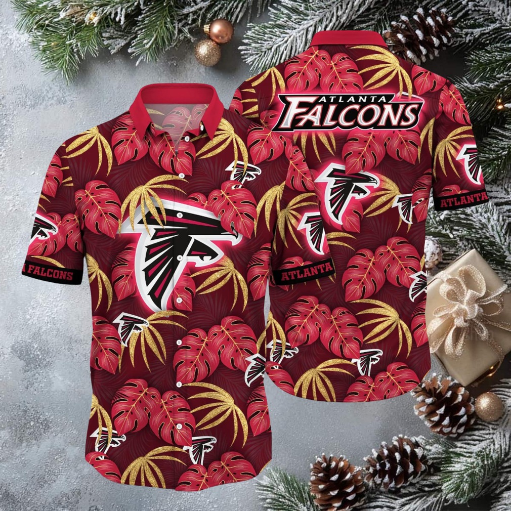 Atlanta Falcons Exclusive Design Short Sleeve Button Up Hawaiian Tropical Shirt Atlanta Falcons Exclusive Design Short Sleeve Button Up Hawaiian Tropical Shirt