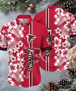 Atlanta Falcons Tropical Design Hawaiian Short Sleeve Shirt Button Up