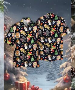Baby Yoda & Darth Vader Christmas Aloha Shirt