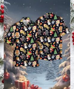 Baby Yoda & Darth Vader Christmas Aloha Shirt