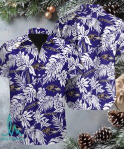 Baltimore Ravens Tropical Foliage Purple Crazy Hawaiian Shirt