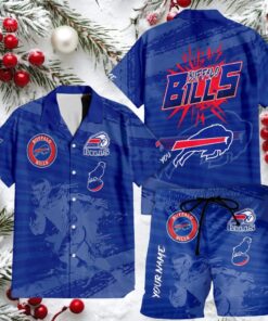 Buffalo Bills Vintage Style Custom Name Aloha Hawaiian Shirt Buffalo Bills Vintage Style Custom Name Aloha Hawaiian Shirt