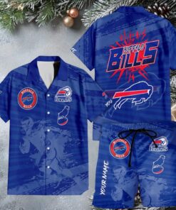 Buffalo Bills Vintage Style Custom Name Aloha Hawaiian Shirt