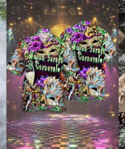 Buona Serata Carnevale Mardi Gras Mask Hawaiian Shirt