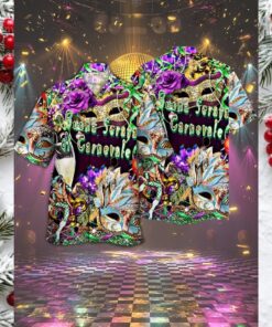 Buona Serata Carnevale Mardi Gras Mask Hawaiian Shirt