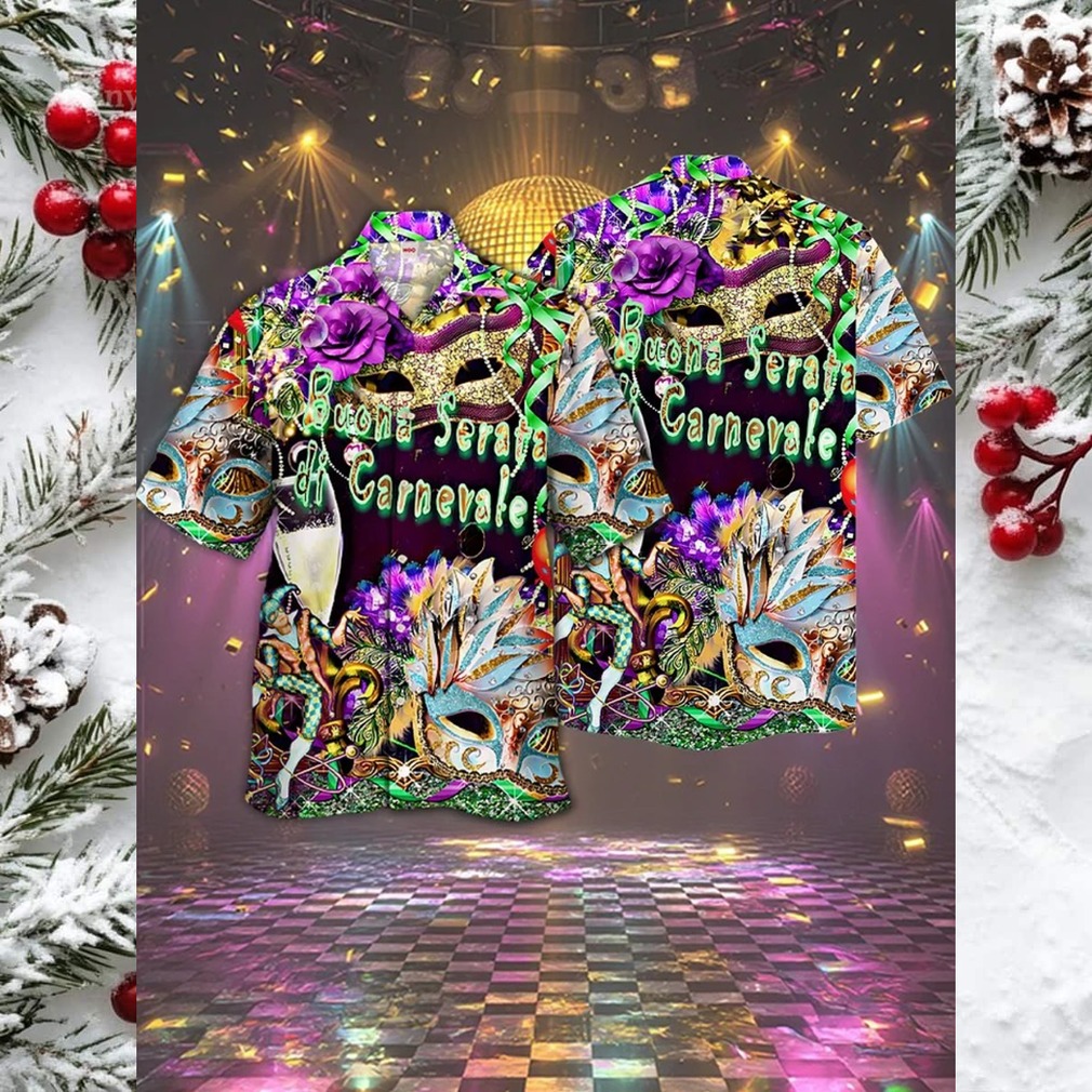 Buona Serata Carnevale Mardi Gras Mask Hawaiian Shirt Buona Serata Carnevale Mardi Gras Mask Hawaiian Shirt
