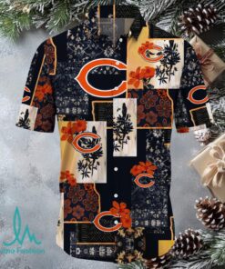 Chicago Bears Hawaiian Shirt, NFL Aloha Button Up, Men’s Floral & Patchwork Style