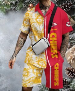 Chiefs Kingdom Red & Gold Half and Half Hawaiian Shirt