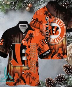 Cincinnati Bengals Who Dey NFL Hawaiian Shirt, Tropical Sunset Print