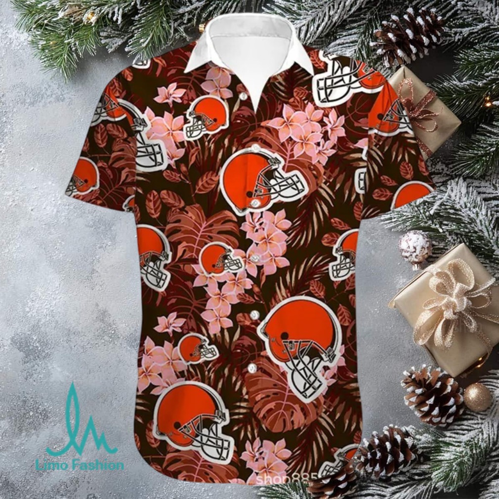 Cleveland Browns Hawaiian Shirt, NFL Football Tropical Aloha Tee Cleveland Browns Hawaiian Shirt, NFL Football Tropical Aloha Tee