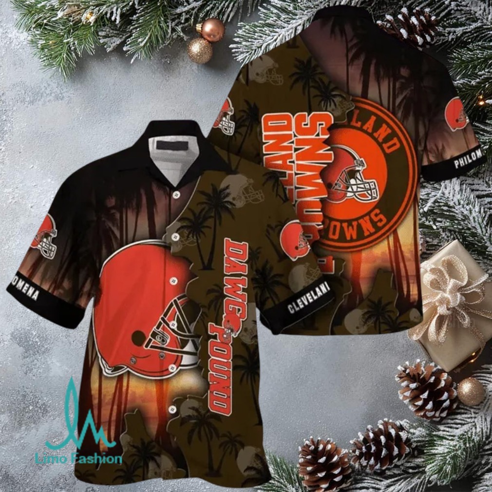 Cleveland Browns NFL Tropical Sunset Hawaiian Shirt Cleveland Browns NFL Tropical Sunset Hawaiian Shirt