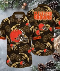 Cleveland Browns Tropical Flowers Hawaiian Shirt