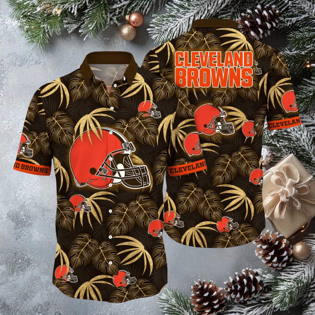 Cleveland Browns Tropical Flowers Hawaiian Shirt Cleveland Browns Tropical Flowers Hawaiian Shirt