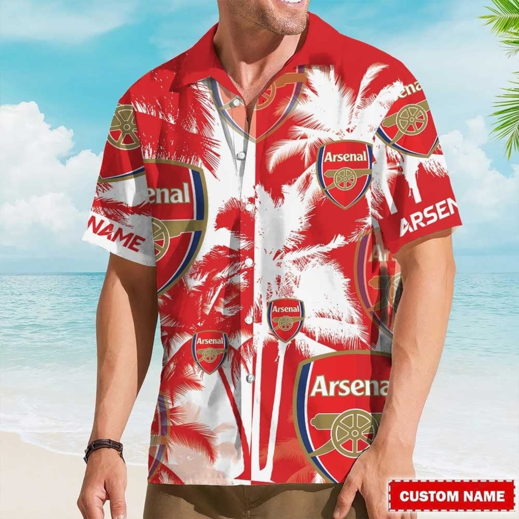 Custom Arsenal Hawaiian Shirt Personalized Name Beach Wear Custom Arsenal Hawaiian Shirt Personalized Name Beach Wear