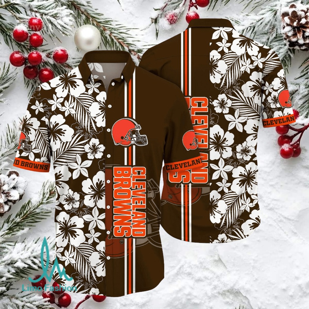 Custom Cleveland Browns Football Fan Summer Beach Hawaiian Shirt Custom Cleveland Browns Football Fan Summer Beach Hawaiian Shirt