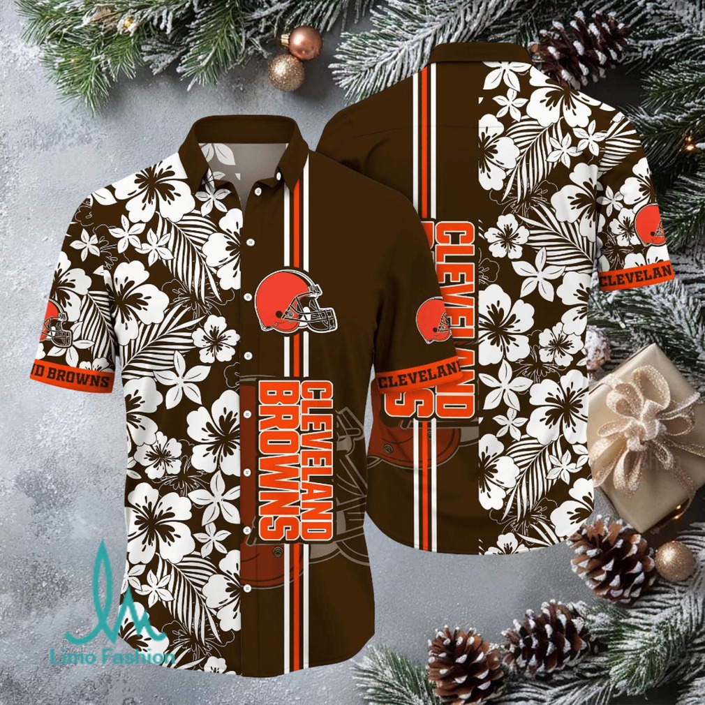 Custom Cleveland Browns Football Fan Summer Beach Hawaiian Shirt Custom Cleveland Browns Football Fan Summer Beach Hawaiian Shirt