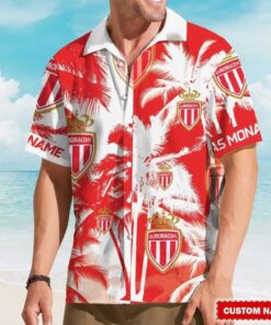 Custom Name AS Monaco FC Hawaiian Shirt