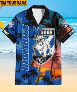 Custom Name Bulldog Hawaiian Shirt
