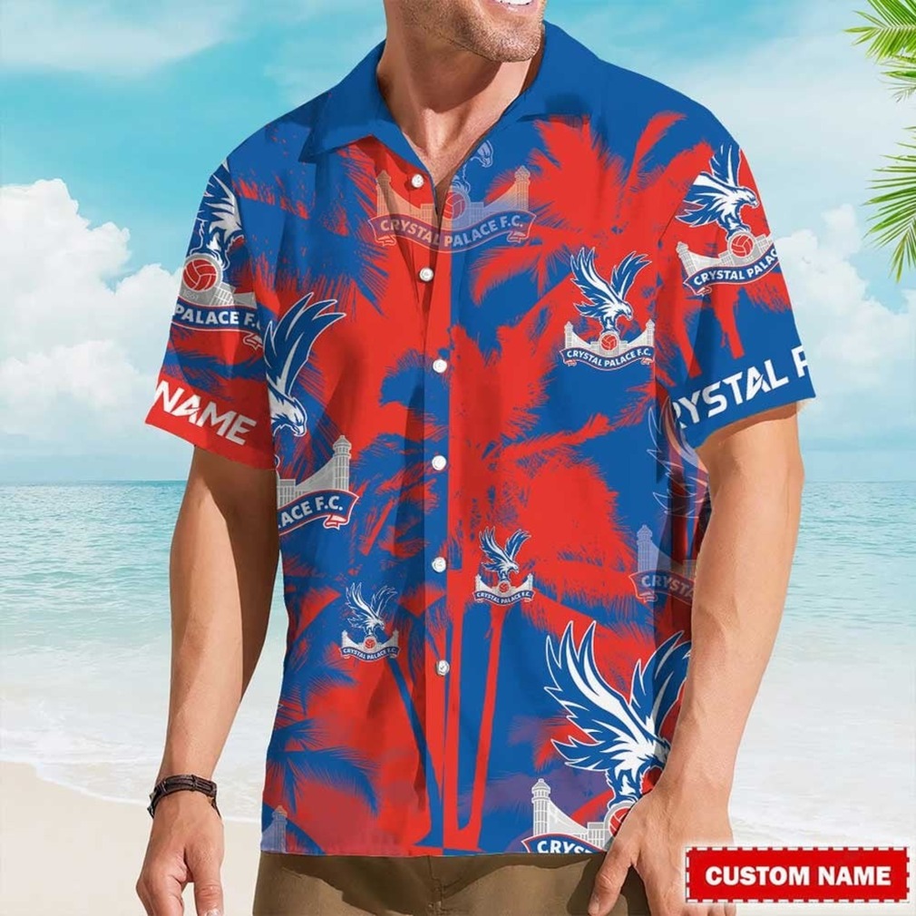 Custom Name Crystal Palace FC Hawaiian Shirt Custom Name Crystal Palace FC Hawaiian Shirt
