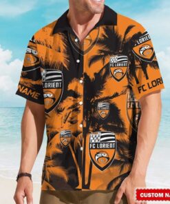 Custom Name FC Lorient Hawaiian Beach Shirt