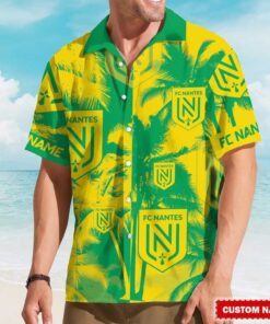 Custom Name FC Nantes Tropical Spirit Hawaiian Shirt