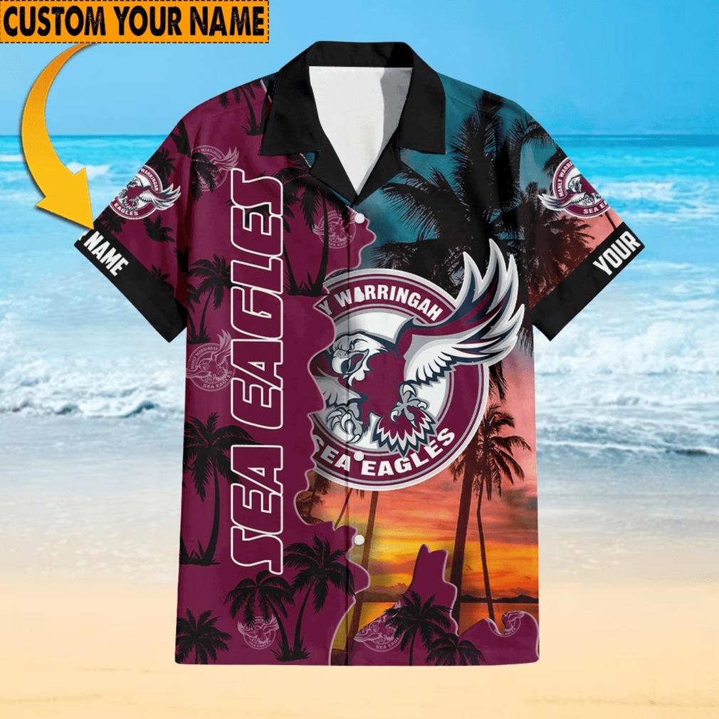 Custom Name Manly Warringah Sea Eagles Hawaiian Shirt Custom Name Manly Warringah Sea Eagles Hawaiian Shirt